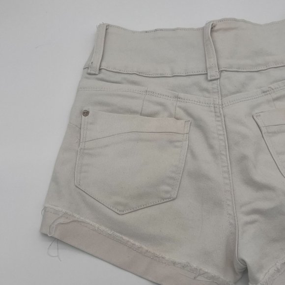 🥀 Women's / Junior White High Rise Shorts Size 7/28 - Picture 4 of 10